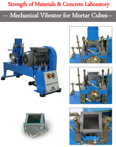 Mechanical Vibrator for Mortar Cubes 